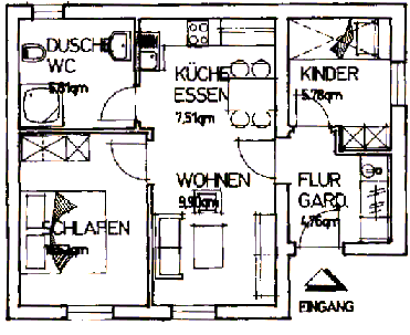 Grundri Wohnung 2